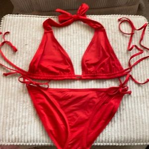 Becca swim red bikini